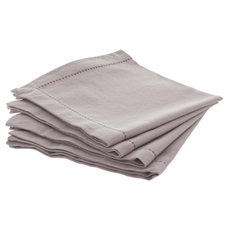 Lot de 4 serviettes de table en coton – Collection Clarté, élégance naturelle