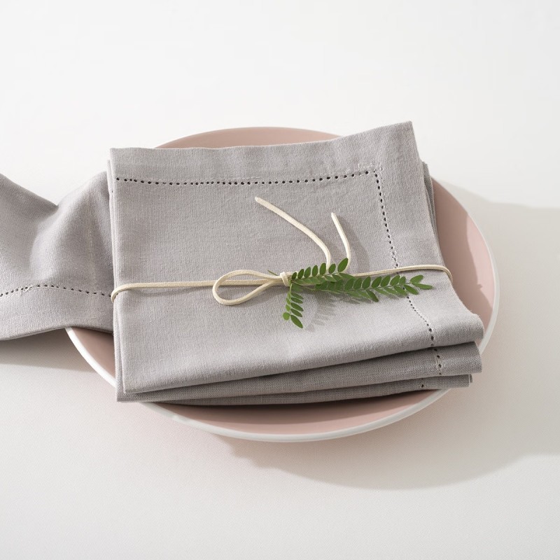 Lot de 4 serviettes de table en coton – Collection Clarté, élégance naturelle