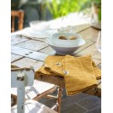 Lot de 3 serviettes de table Gaia 40x40 cm – 100% gaze de coton – Plusieurs couleurs