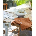 Lot de 3 serviettes de table Gaia 40x40 cm – 100% gaze de coton – Plusieurs couleurs