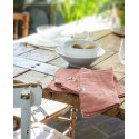 Lot de 3 serviettes de table Gaia 40x40 cm – 100% gaze de coton – Plusieurs couleurs