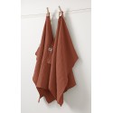 Lot de 2 essuie-mains Gaia 50x70 cm – 100% gaze de coton – Plusieurs coloris
