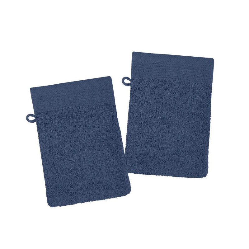 Lot de 2 gants de toilette Lylia 15x21 cm – 100% coton éponge – Plusieurs coloris