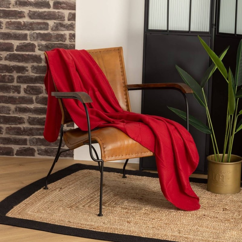 Plaid Légèreté 125x150 cm – Polaire douce, coutures surpiquées, plusieurs coloris