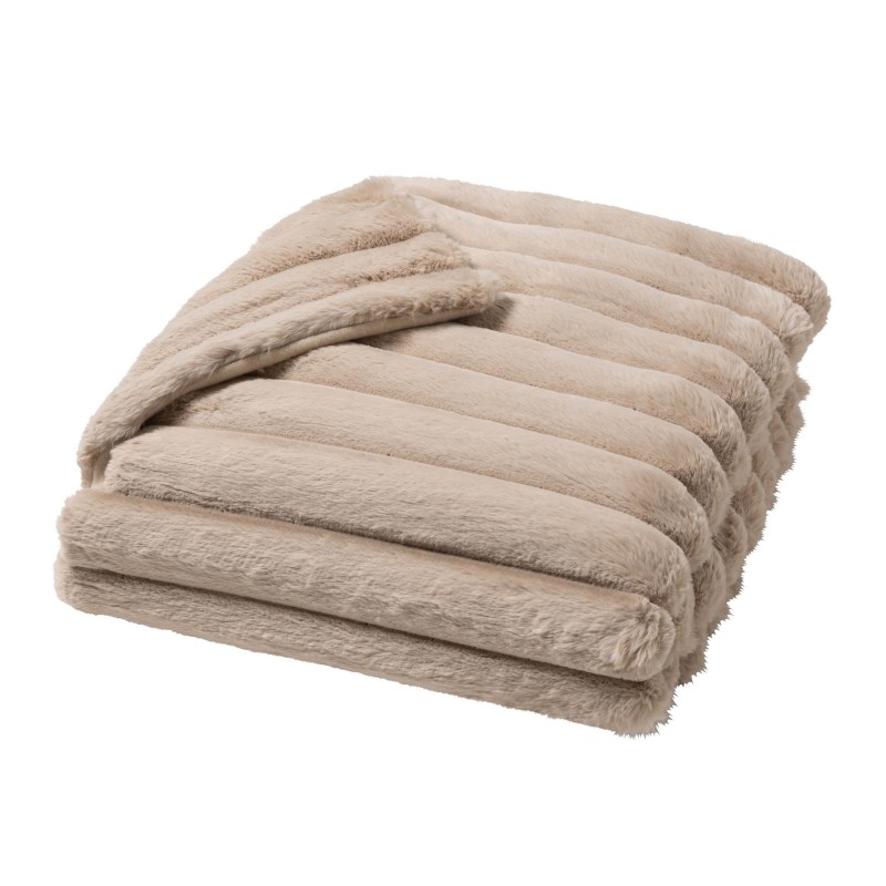 Plaid Serenity crème ou sable – ultra doux effet peluche | 125x150 cm ou 180x220 cm