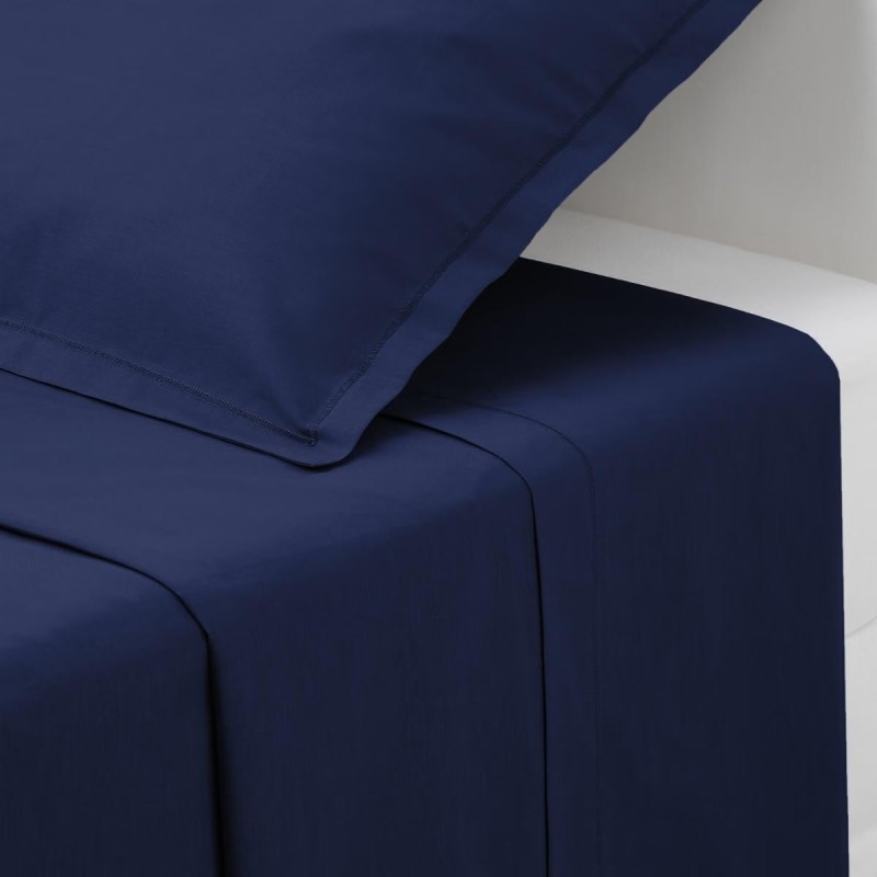 Drap plat uni 100% coton – 180x290 ou 240x290 cm – Plusieurs coloris au choix