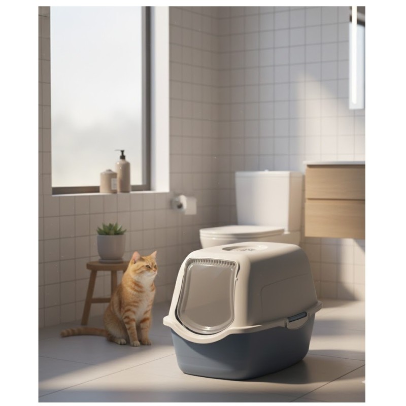 Bac à Litière Chat Lexie – Grand Format, Écologique et Pratique