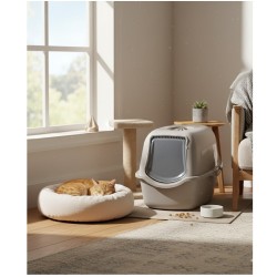 Bac à Litière Chat Lexie – Grand Format, Écologique et Pratique