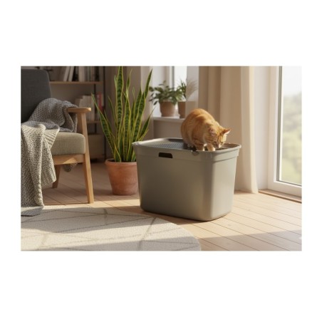 Bac à Litière Chat Kato – Écologique, Anti-Projections et Pratique