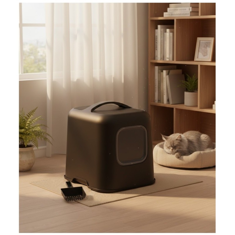 Bac à Litière Chat Trudy – Écologique, Pratique et Anti-Odeurs