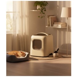 Bac à Litière Chat Trudy – Écologique, Pratique et Anti-Odeurs