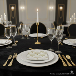 20 Serviettes Papier Éventails Or 33x33 cm - Art Déco & Fête