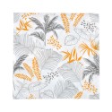 Serviettes Papier Tropicales Jaune et Gris - Lot de 20 | 1001kdoo