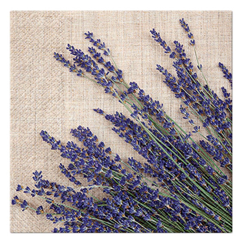 20 serviettes en papier 33 x 33 cm Lavande