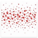 Serviettes en papier Cœurs Confettis (x20) - Déco de Table Romantique