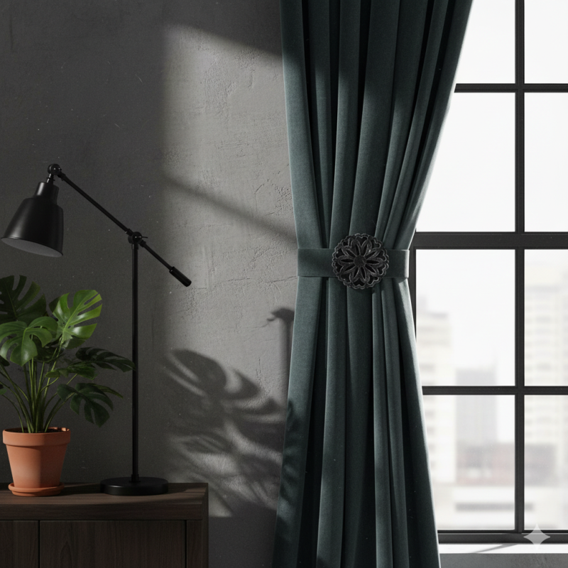 Embrasse magnétique Rosace pour rideau - 3 coloris au choix