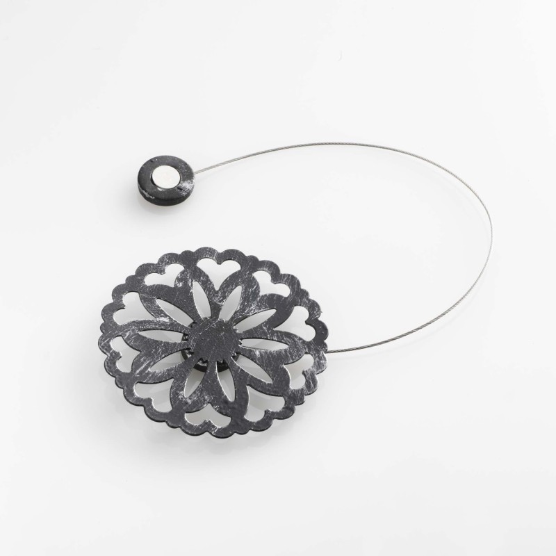 Embrasse magnétique Rosace pour rideau - 3 coloris au choix