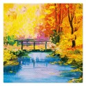 20 serviettes papier Pont en Automne - Style Impressionniste