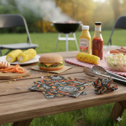 20 Serviettes Papier BBQ Party - Déco Table Barbecue & Grill | 1001kdoo