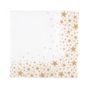 Lot de 20 Serviettes en Papier Étoiles Or ou Argent - Collection Fête