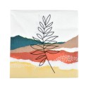 Lot de 20 serviettes papier fleurs abstraites bohème