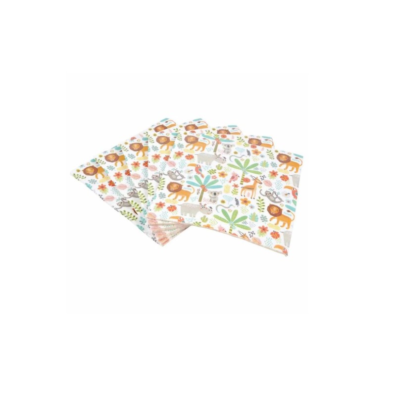 20 Serviettes Papier Leo l'Explorateur 33cm - Thème Jungle