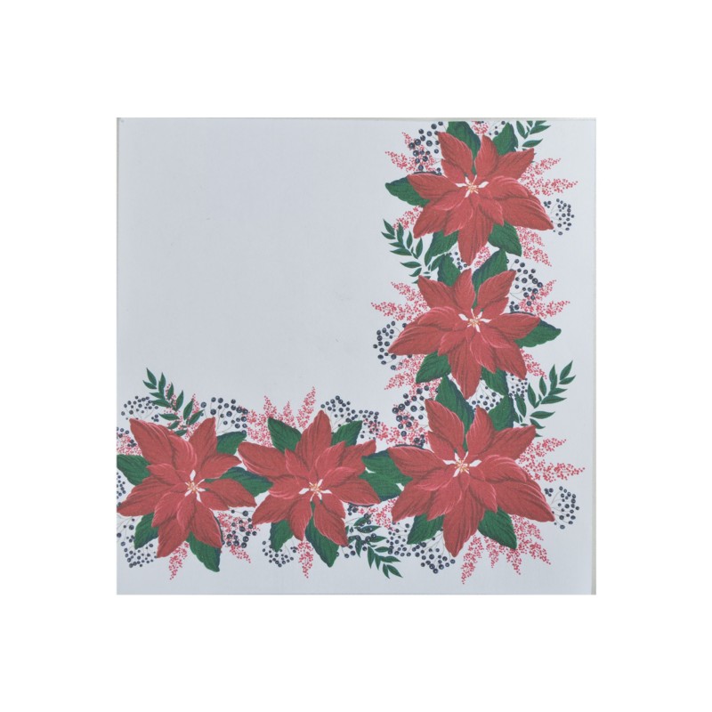 20 Serviettes en Papier Poinsettias 25 cm