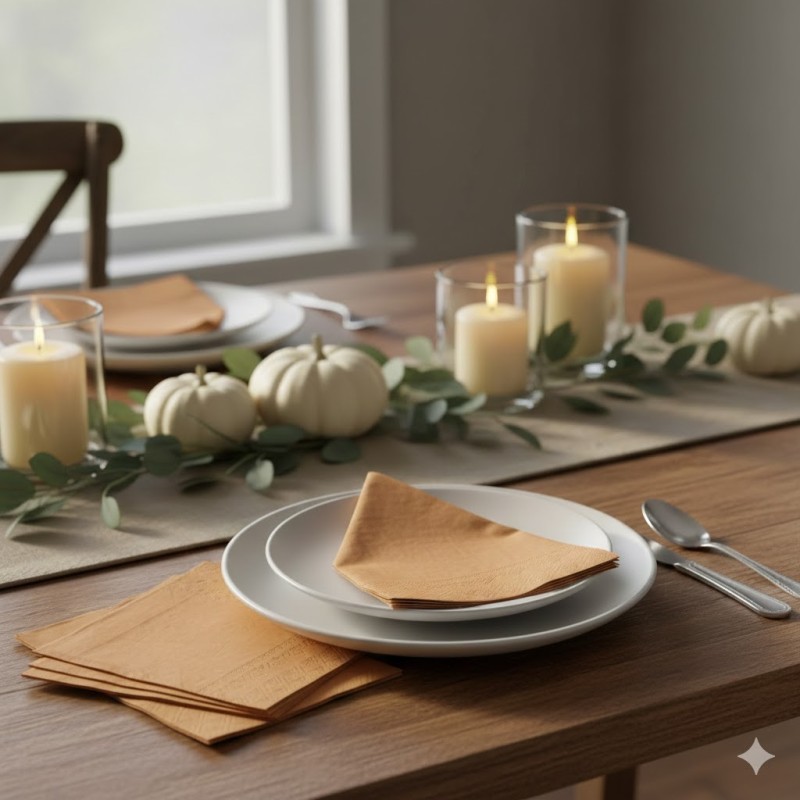 20 serviettes en papier 33 x 33 cm Tendance Uni