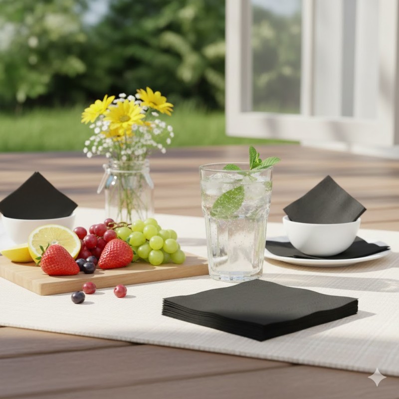 20 serviettes en papier 33 x 33 cm Tendance Uni