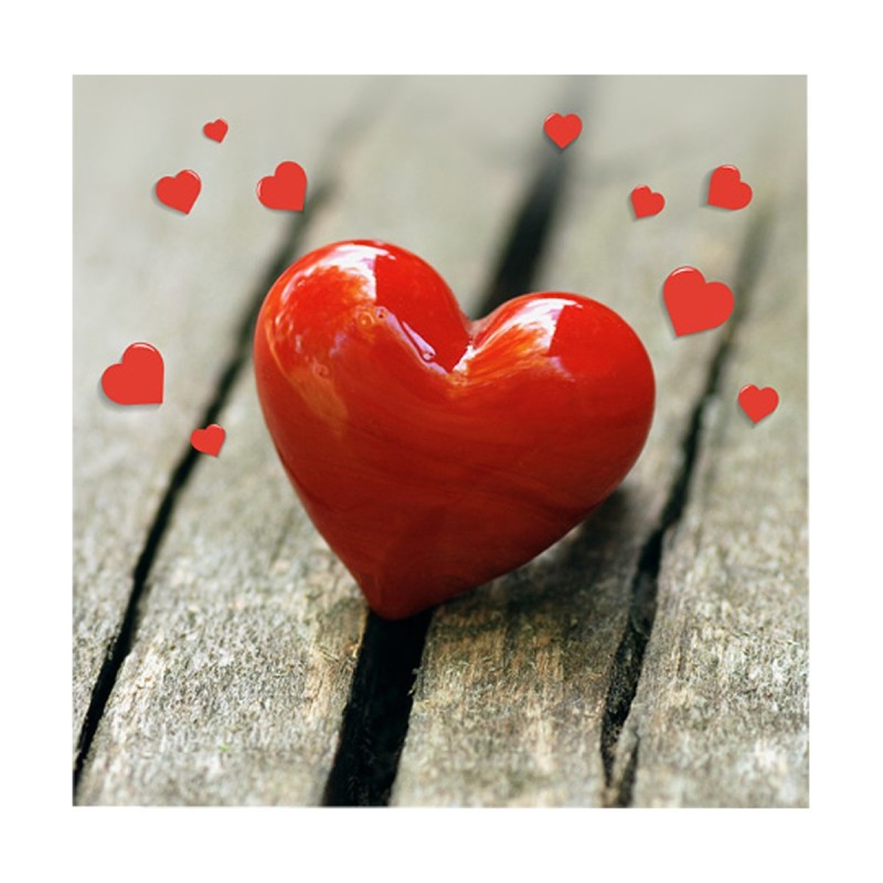 Lot de 20 Serviettes Papier Cœur Rouge - Déco Table St Valentin & Mariage