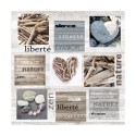 Lot de 20 Serviettes Papier 33x33 cm - Motif Liberté | 1001kdoo