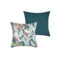 Housse de Coussin 40x40 cm Rossignol Vert - Style Nature & Oiseaux