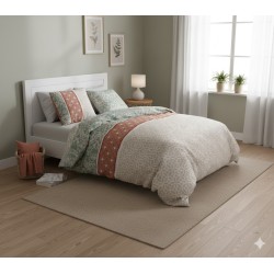 Parure de lit Arabesque - Housse de couette et 2 taies d'oreiller