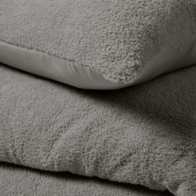 Housse de couette Bouclette Anthracite 220x240 + 2 taies