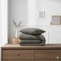Housse de couette Bouclette Anthracite 220x240 + 2 taies