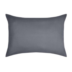 1 Taie d'oreiller coton uni 50 x 70 cm Edens ardoise