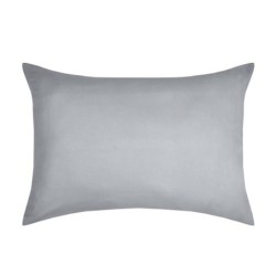 1 Taie d'oreiller coton uni 50 x 70 cm Edens gris clair
