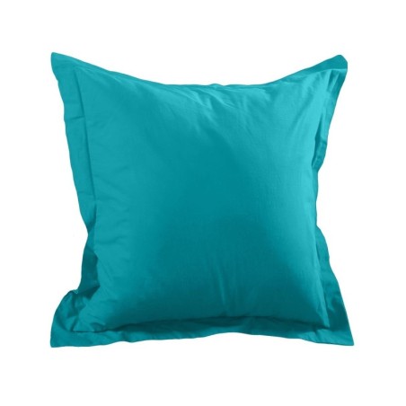 1 Taie d'oreiller coton uni 65 x 65 cm Alice bleu canard