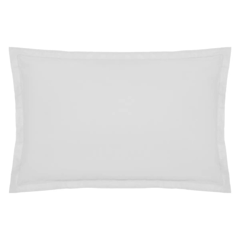 1 Taie d'oreiller percale de coton uni 50 x 70 cm Harmonie blanc