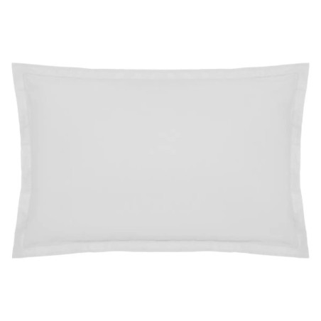 1 Taie d'oreiller percale de coton uni 50 x 70 cm Harmonie blanc