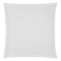 1 Taie d'oreiller percale de coton uni 63 x 63 cm Harmonie blanc