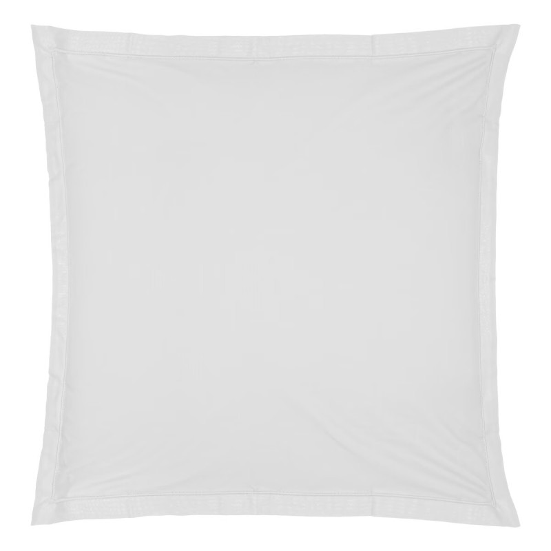 1 Taie d'oreiller percale de coton uni 63 x 63 cm Harmonie blanc