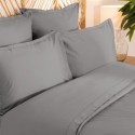 1 Taie d'oreiller percale de coton uni 63 x 63 cm Harmonie gris