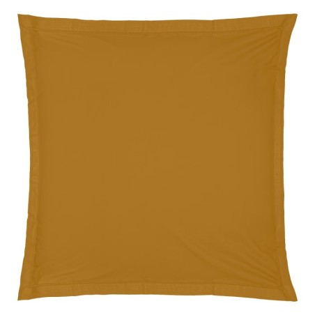 1 Taie d'oreiller percale de coton uni 63 x 63 cm Harmonie mordore