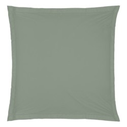 1 Taie d'oreiller percale de coton uni 63 x 63 cm Harmonie tilleul