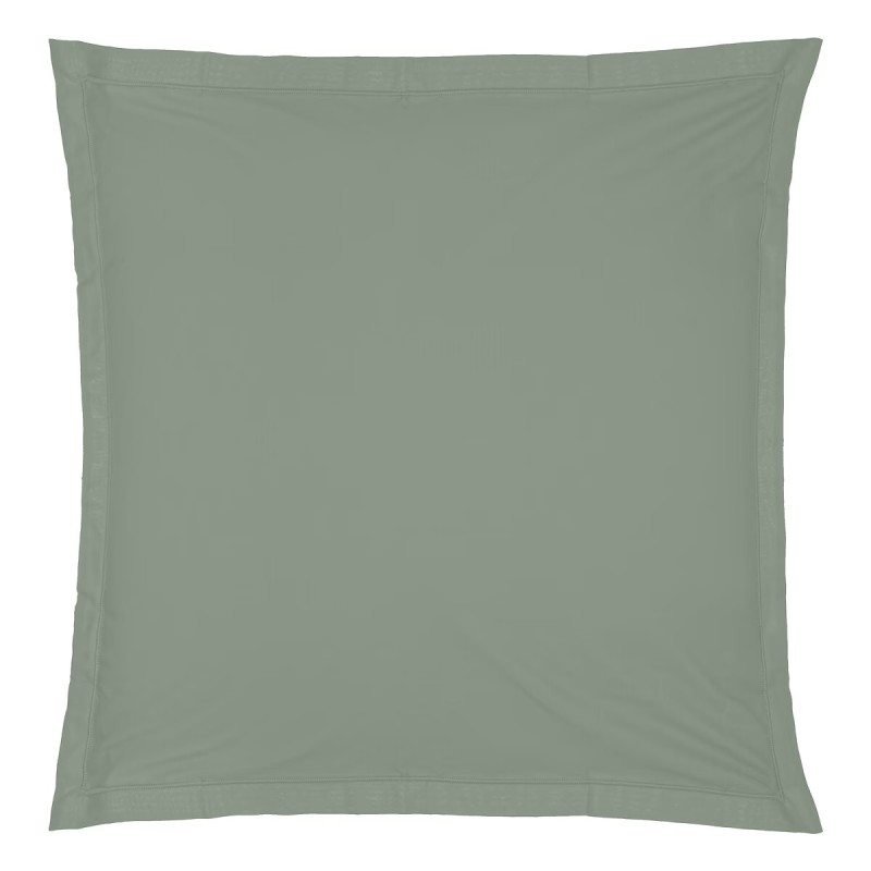 1 Taie d'oreiller percale de coton uni 63 x 63 cm Harmonie tilleul