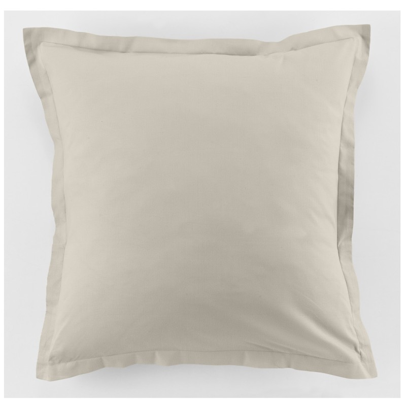 2 Taies d'oreiller uni 63 x 63 cm Passion ivoire