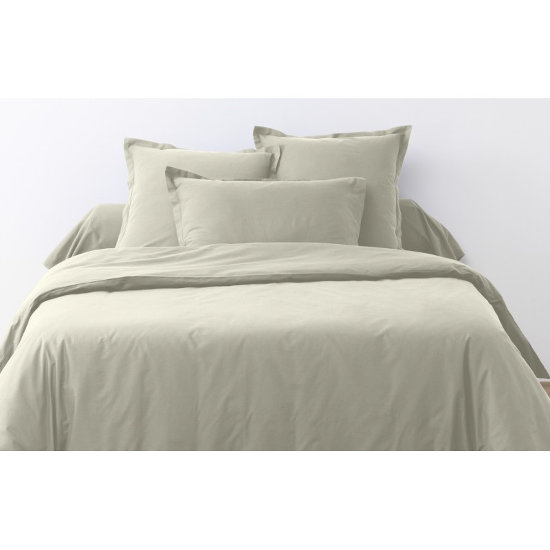 2 Taies d'oreiller uni 63 x 63 cm Passion ivoire