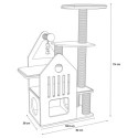 Arbre à chat maisonnette et plateforme