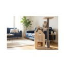 Arbre à chat maisonnette et plateforme